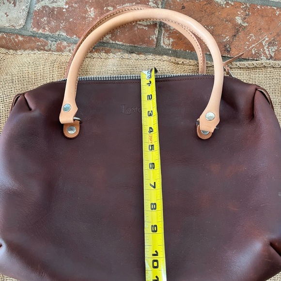 Love 41 Women's Dark Brown Leather Satchel - Picture 3 of 11